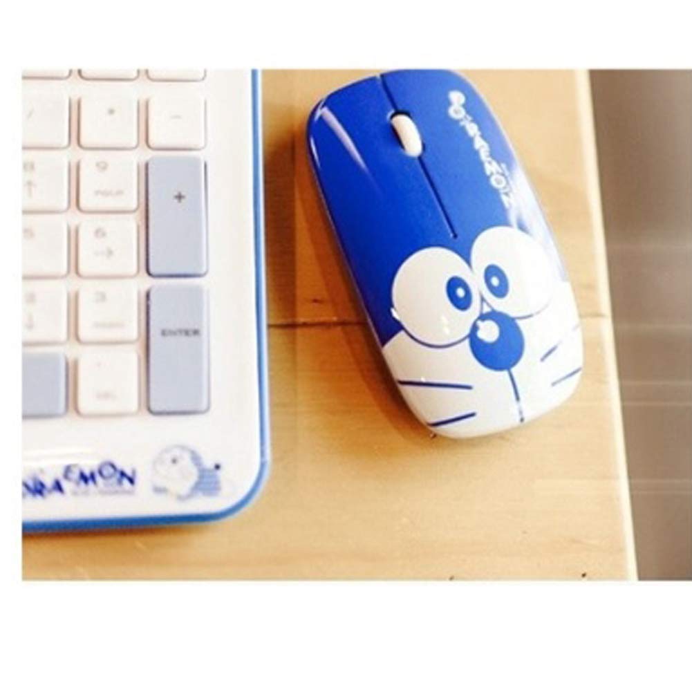 Doraemon Wireless Keyboard and Mouse Set + Doraemon Sticker